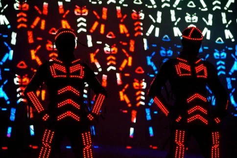 Tron Dance group in LED suits