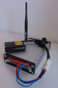 1. version of LED suit receiver connect to battery