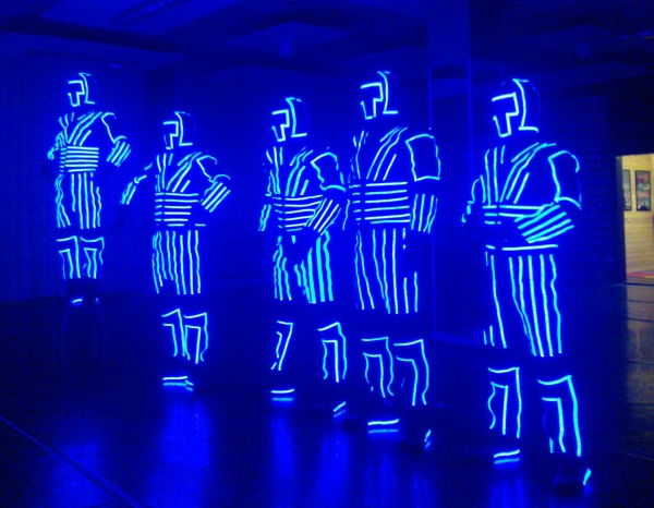First LED suit in which were LED strips inside the costume